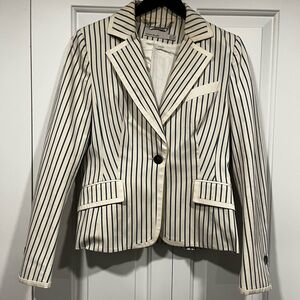 Blue and White Pinstripe Karen Millen Blazer